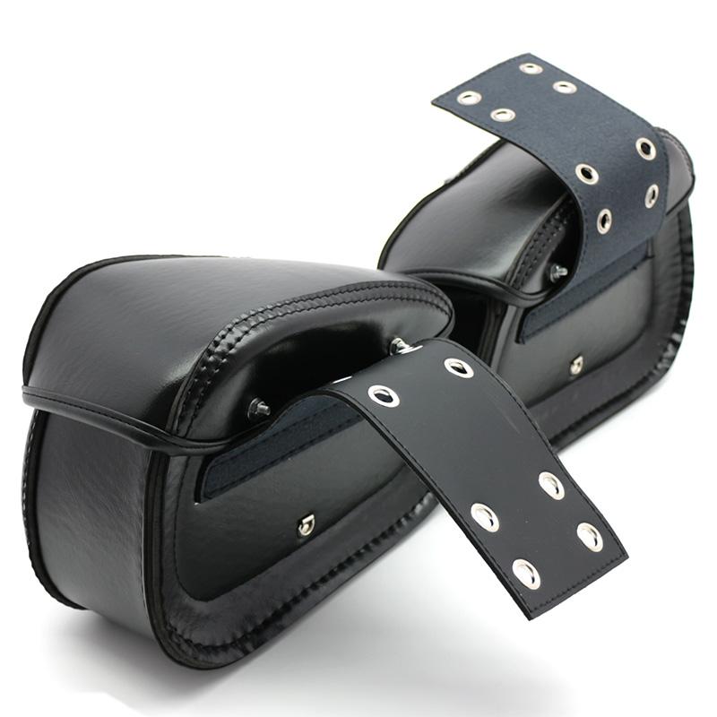 Black Saddlebags Side Storage For Harley Dyna Softail Sportster Touring Street Bob/Kawasaki VN Classic Nomad Drifter 1500