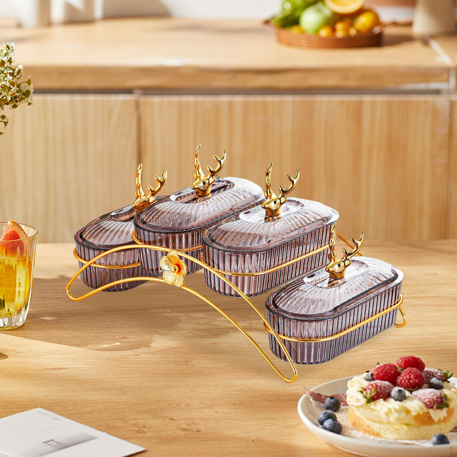 

Блюдо для сухофруктов, орехов, поднос с крышкой, держатель для миски, тарелки для закусок, поднос для сервировки темно-серого