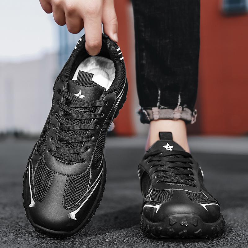 Men'S Breathable Casual Sneakers Four Season New Comfort Soft Sole Non-Slip Light Outdoor Running Sports Shoes Mesh Walking Shoe