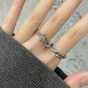 Romantic Niche Design Sense Of Roses And Thorns, Open Ring, High-End Sense, Slightly Inlaid Zircon, Girlfriends Stacking Rings