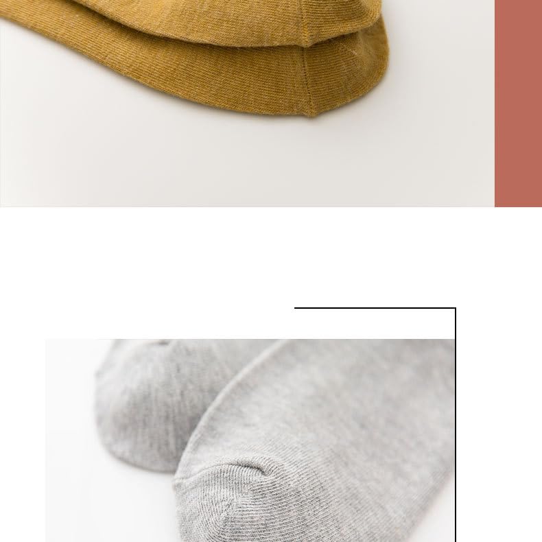 Loose Solid Cold Perfect for and Cream [KYULM7] Socks, Cute, Cotton, Thick, Weather, Warm, Commuting, Spring, Autumn, Winter, Stylish, Soft, Simple,