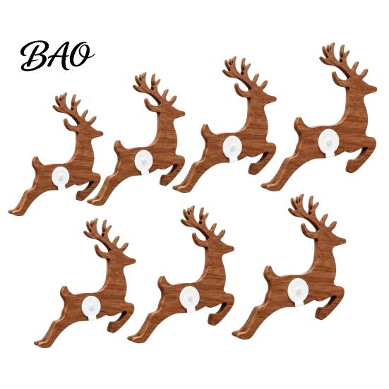 Festive LED Wall Glow Reindeer Decoration, 3D Light-Up Wooden Christmas Silhouette Lights, Warm Backlit Seasonal Interior Lighting Peel And