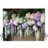 2D 2D Flat Printing Hydrangea Backdrop, Floral Wall Background for Live Streaming & Decoration