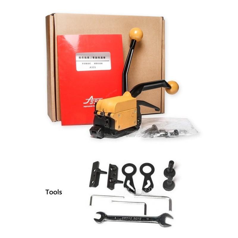 A333 Handheld Sealless Steel Strapping Tool High-strength Alloy Steel Band Packing Tool Portable Steel Strip Strapping Machine