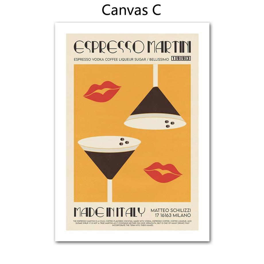 Prosecco Gin Cocktail Abstract Geometry Nordic Posters And Prints Wall Art Canvas Painting Wall Pictures For Living Room Decor
