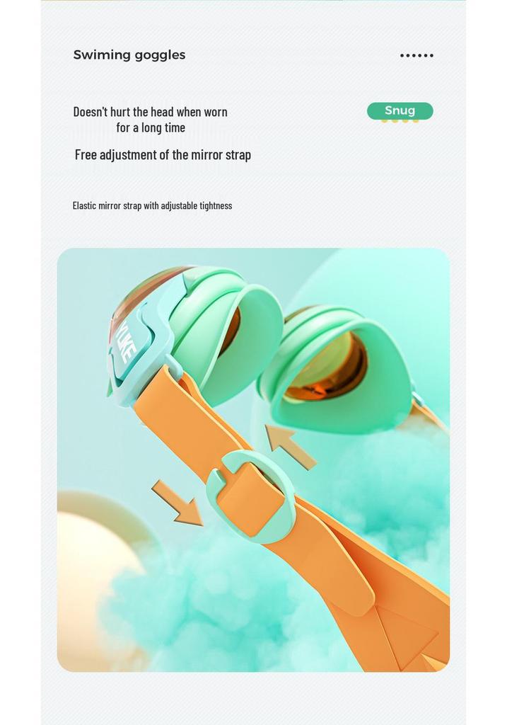 Kids' High-Definition Waterproof Anti-Fog Swim Goggles - Small Frame Protective Eyewear for Boys & Girls Swimming Training