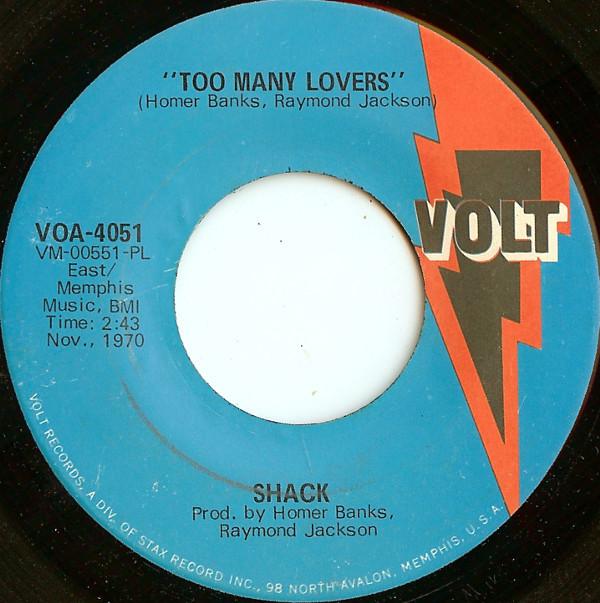 

7inch Record SHACK - Too Many Lovers VOA4051 Volt 1970 US Soul/Funk Used