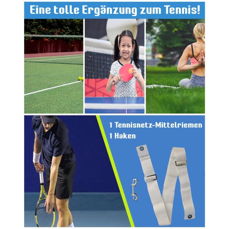 Professional Tennis Courts Center Band Adjustable Height Tennis Net Straps Nylon Webbing with Stainless Steel Buckle