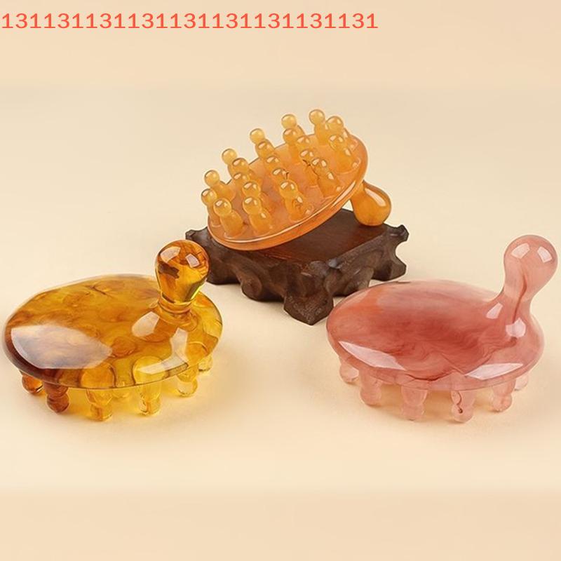 Körper Entblockierendes Abdominales Beinmassagegerät Harz Meridian Massagebürste für Bauch und Kopfhaut Fünf Elemente