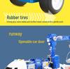 Children's Inertial Airplane Catapult Track with Golden Car and Music for Early Education