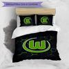 Juego de Ropa de Cama Estampado de 3 Piezas del VfL Wolfsburg FC Transpirable Funda Nórdica con Fundas de Almohada Ropa de Cama Decorativa para Dormitorio Hogar