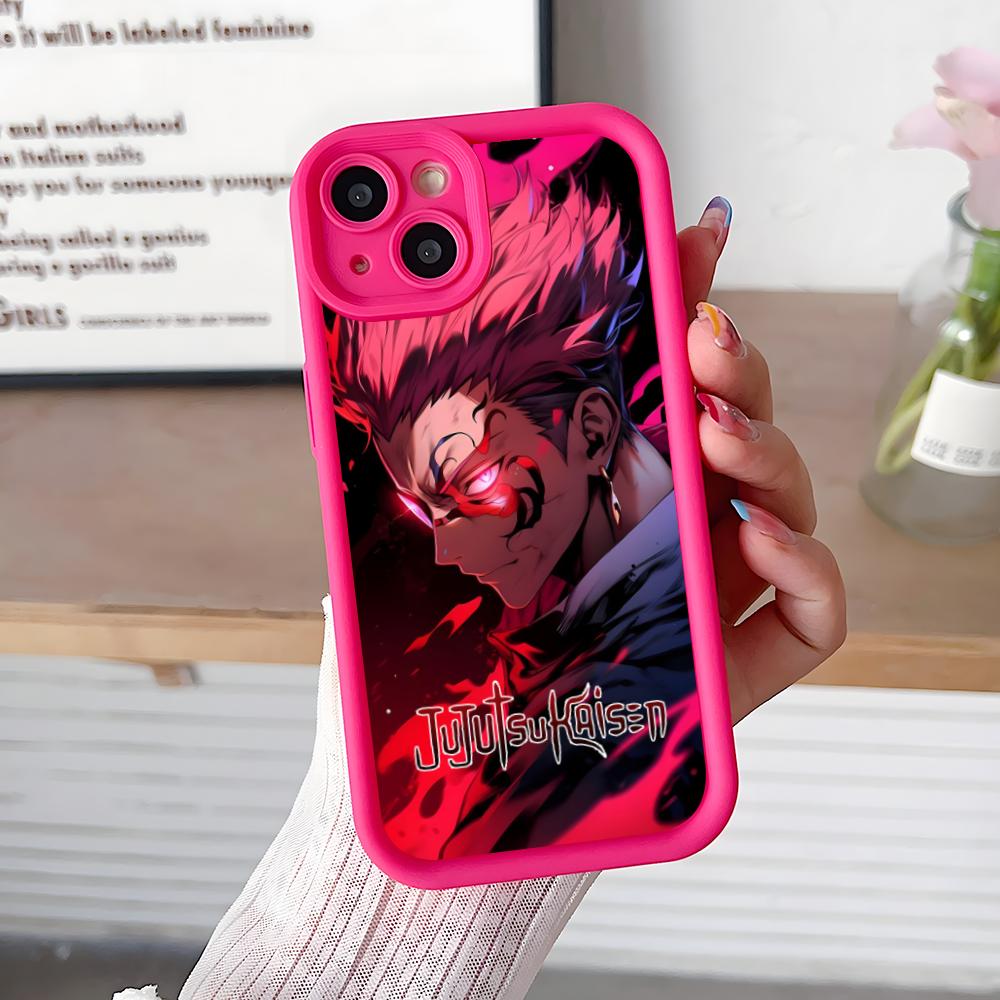 Jujutsu Kaisen Sukuna Mobile Phone Case for iPhone 17 16 15 14 13 12 11 Air Pro Max Plus Thicken TPU Colorful Cover Cover Pretty