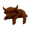 Cute Highland Cow Monitor Statue 3D Printed Farm Cow Screen Topper Figurine Funny Computer Monitor Accessories for Home Office Shelf Decor