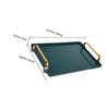 Large Plastic Rectangle Serving Tray Handles Coffee Table Tea Tray Household Storage Snack Fruit Decorative Teaware Accessory
