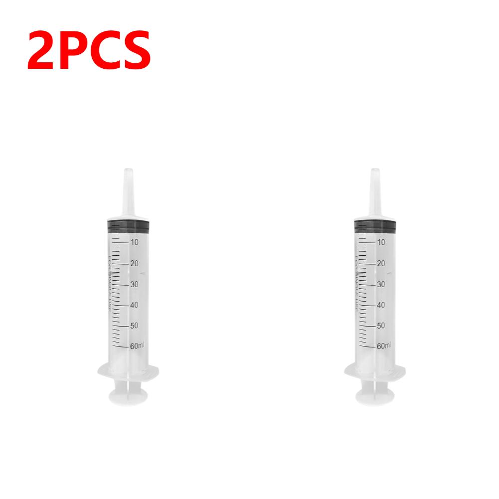 2-150ml Syringe Large Capacity With 100cm Hose Pump Measuring Washable Injector For Industrial Pet Food Feeding Oil Glue Fluid