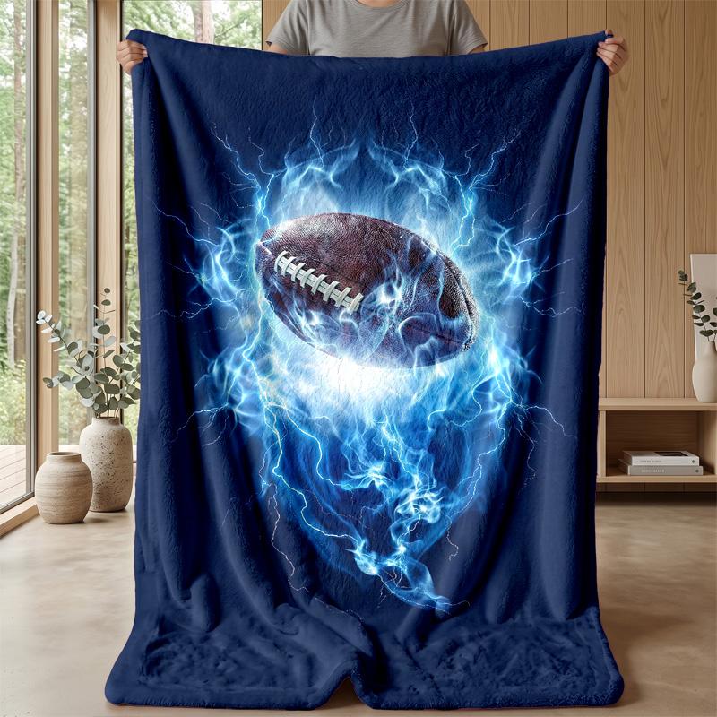 Electric Football Energy 3 Theme blanket Lightweight Warm Flannel Blanket Decorative Throw Blanket for Home Decoration