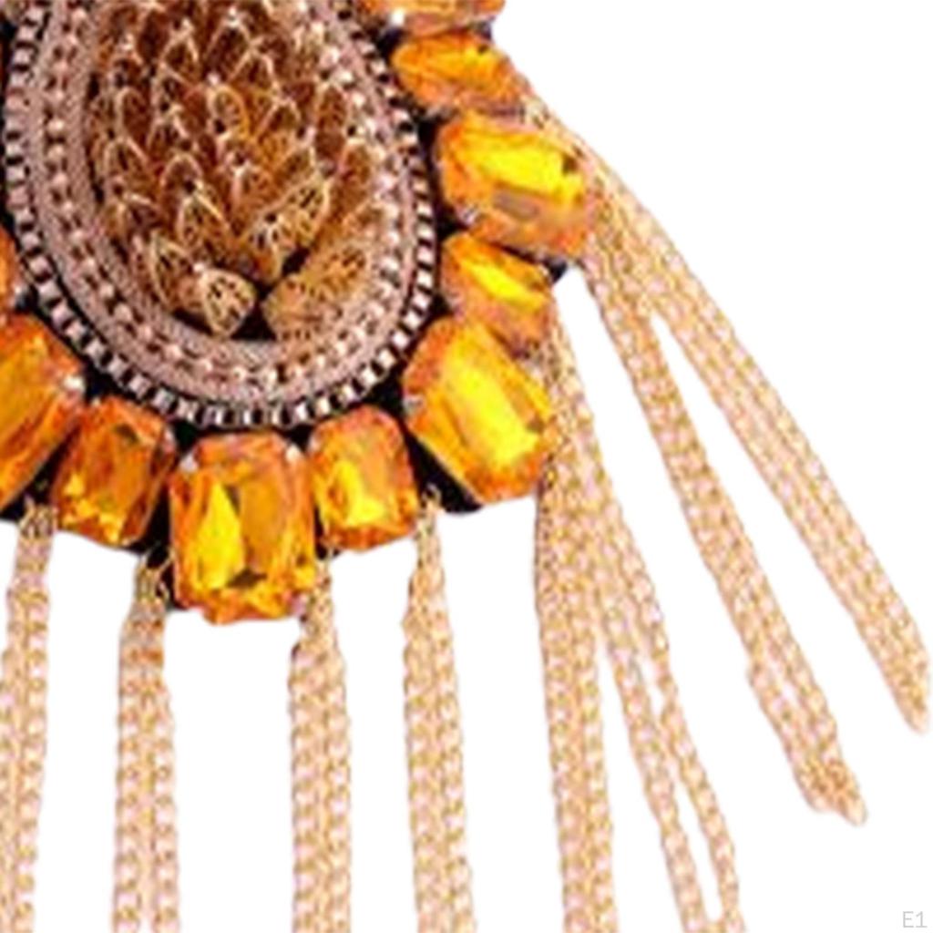 Tassel Link Chain Epaulet Decorative Uniform Decor Stylish Rivet for Party