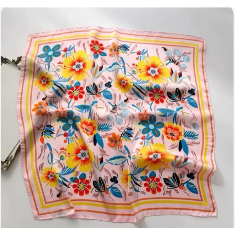 70 silk scarf square scarf high sense fashion versatile professional simulation silk small scarf versatile printed women's silk scarf