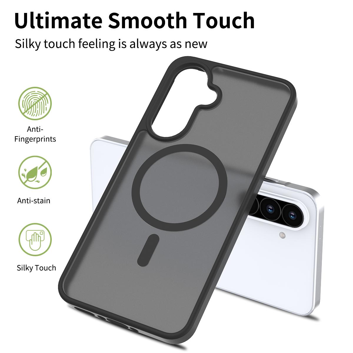 

Для Samsung Galaxy A36 5G/A56 5G Чохол Сумісний з MagSafe TPU Рамка Акрилова Задня Кришка Телефону Шкіра На Дотик Purple