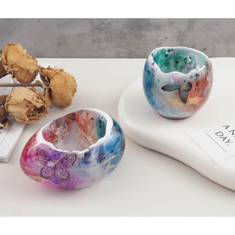 Silicone Candle Holder Moulds Eggs Shaped Silicone Clay Mould Crafts Moulds Silicone Material for DIY Hand-Making Lover