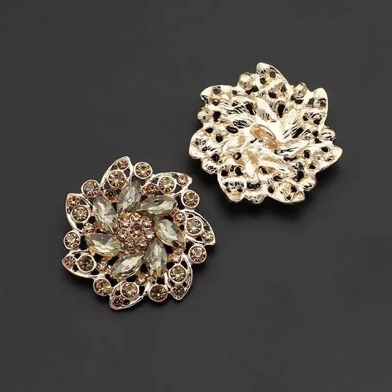 1pcs Round Metal Buttons for Clothing Designers Decorative DIY Crafts Wide Garments Fur Mink Coat Sewing Accessories