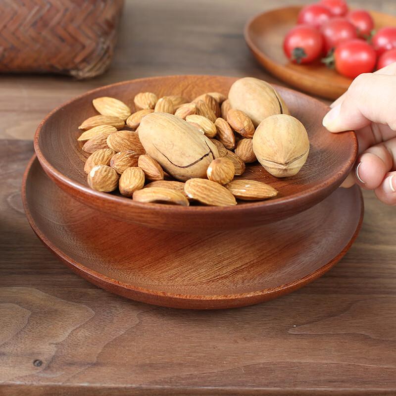 Wutuo Black Ebony Wood Round Serving Plate