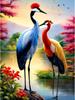 Animals 5D Diamond Painting Bird Red crowned Crane Diamond Inlay Set with Square/Round Embroidery DIY Home Decoration Gift