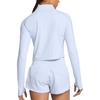 Under Armour Launch Elite Running Slim Fit Short Stand Collar Long Sleeve Raglan T-Shirt Women Tops Cloud-Blue 1386338-464