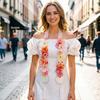 Floral Graduation Stole Handmade Custom Floral Belt with Realistic Faux Silk Flowers Phalaenopsis Roses Dahlias Personalized Engraved Tags Unique Grad