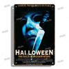 Halloween Movie Decorative Plaque Tin Metal Retro Sign Cinema Cafe Bar Decoration Poster Board Modern Home Wall Decor Aesthetic