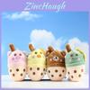 Bubble Tea Plush Toy Pendant Keychain Cute Boba Cup Expression Cartoon Doll Soft Gift
