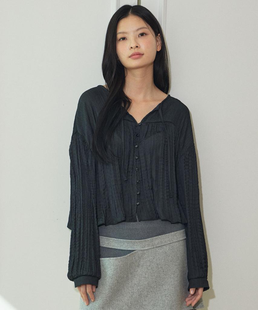 DELIDI Appealing Blouse (Dark Gray)