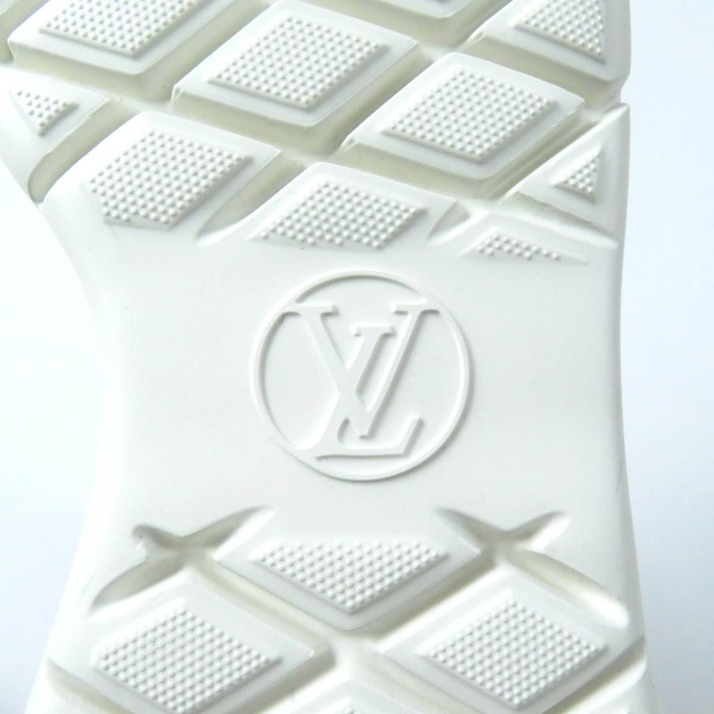 Great LOUIS VUITTON Sneakers Logo Socks Black Women 37.5 Used