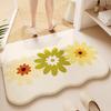 Non Slip Floor Mat Irregular Carpet for Household Bathroom Wet Dry Separation Floor Mat for Bathroom and Toilet