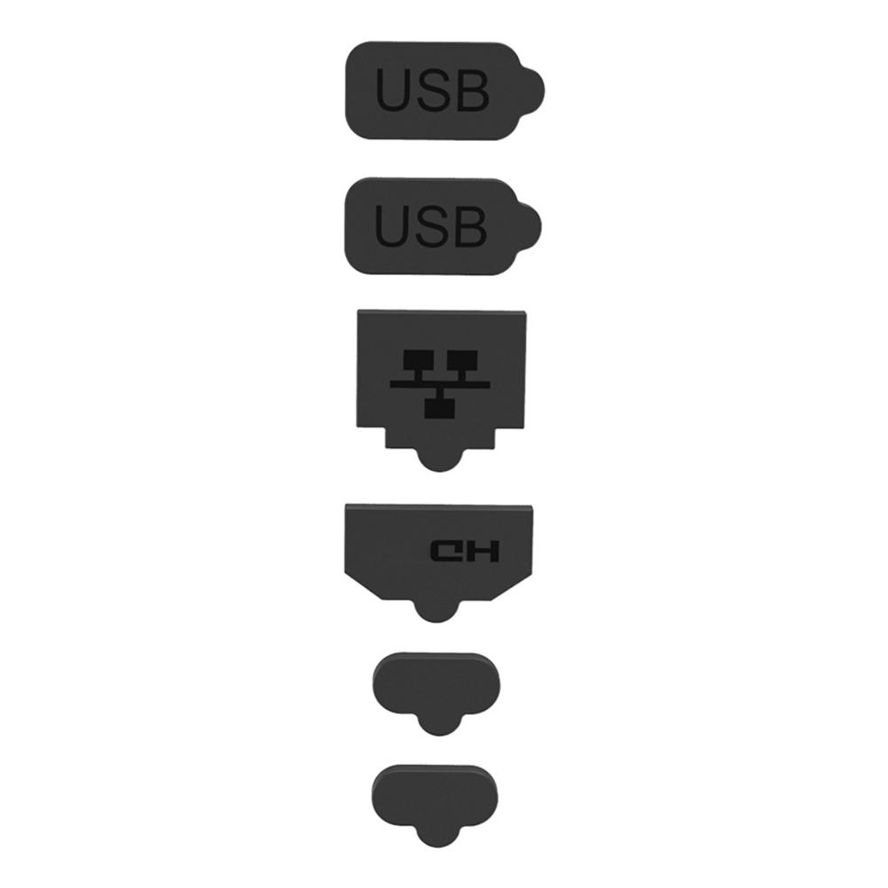 6pcs Soft Anti-dust Plug USB HD Interface Type A/C LAN Port Dustproof Cover Protective Cover for Nintendo Switch2 Console
