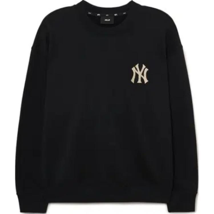 MLB Sweatshirts Unisex Black Crew Neck Moderate Regular 3AMTB1034-50BKS