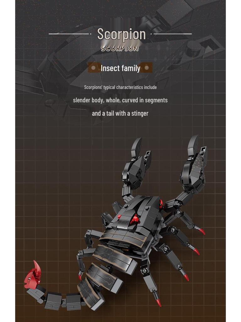 Kai Zhi Educational Building Blocks - Animal and Insect Models for Kids (Scorpion & Centipede)