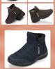 2025TEMU Men's Cotton High-Top Boots - Cold-Proof, Warm, Plush, Polyurethane, Thick-Sole