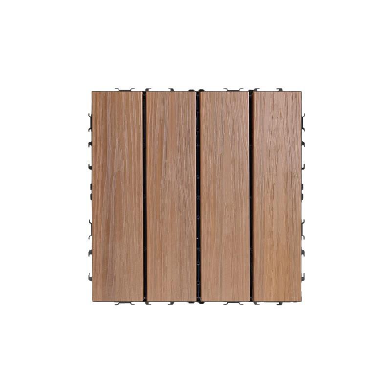 Anti-Corrosion Interlocking Wood-Plastic Outdoor Flooring for Balcony, Terrace, and Courtyard Renovation