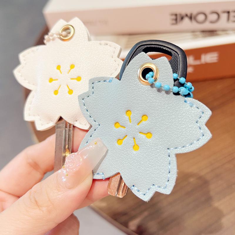 1 szt. Ochraniacz na klucze Kształt codziennego kwiatka Mały świeży Uchwyt na kartę zbliżeniową Kartę dostępu Wielokolorowy brelok