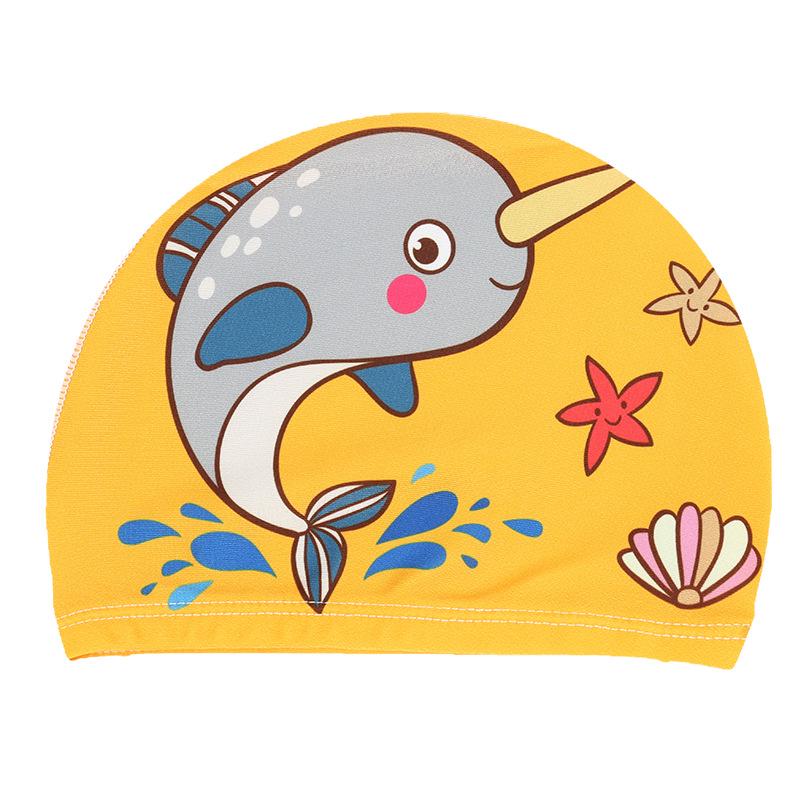 Waterproof Cartoon Swim Cap with Ear Protection for Adults - Unisex, Comfortable Fit