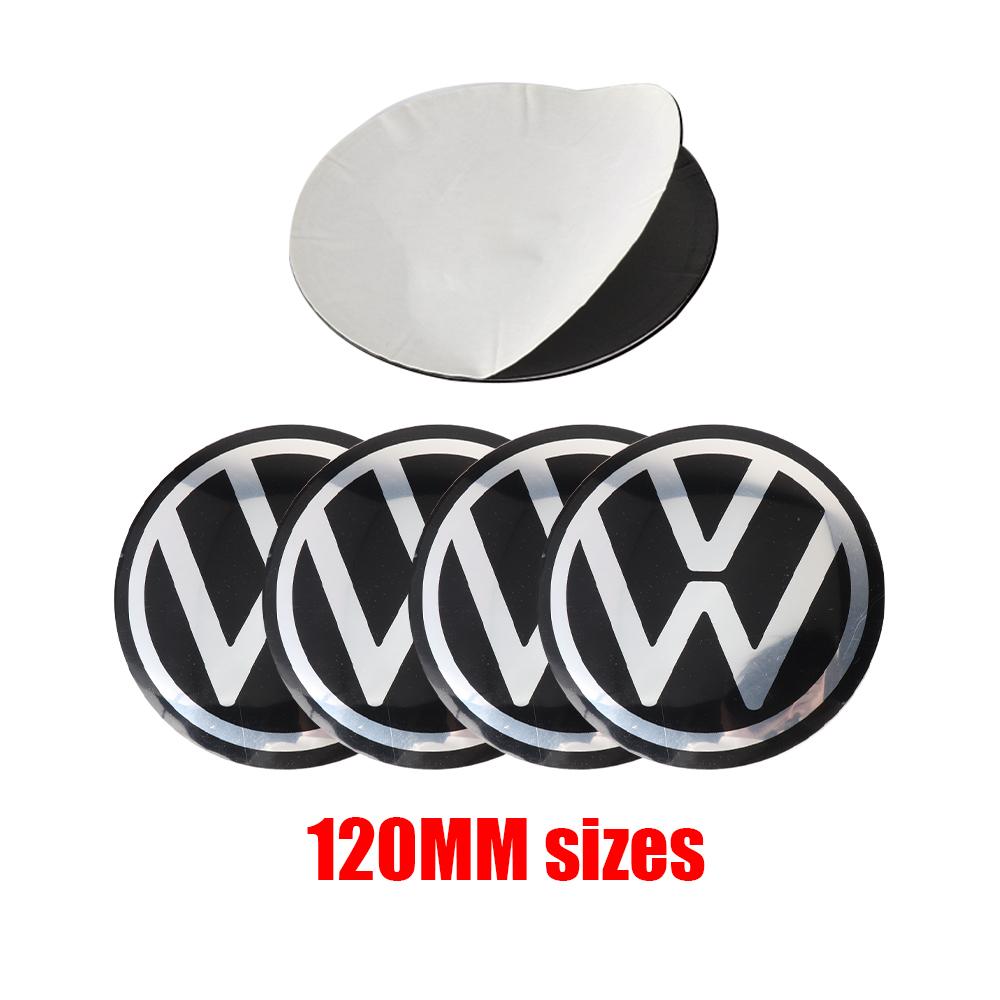 BFPQY1 70mm/80mm/90mm/100mm/120mm Car Wheel Center Hub Cap Sticker For Volkswagen VW Golf GTI Bora ID.3 Tiguan Passat Rline Polo Touran