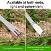 3-Prong Bonsai Rake Stainless Steel Root Rake with Spatula Soil Loosening Pressing Prying Tool for Bonsai Tree Potted Plants