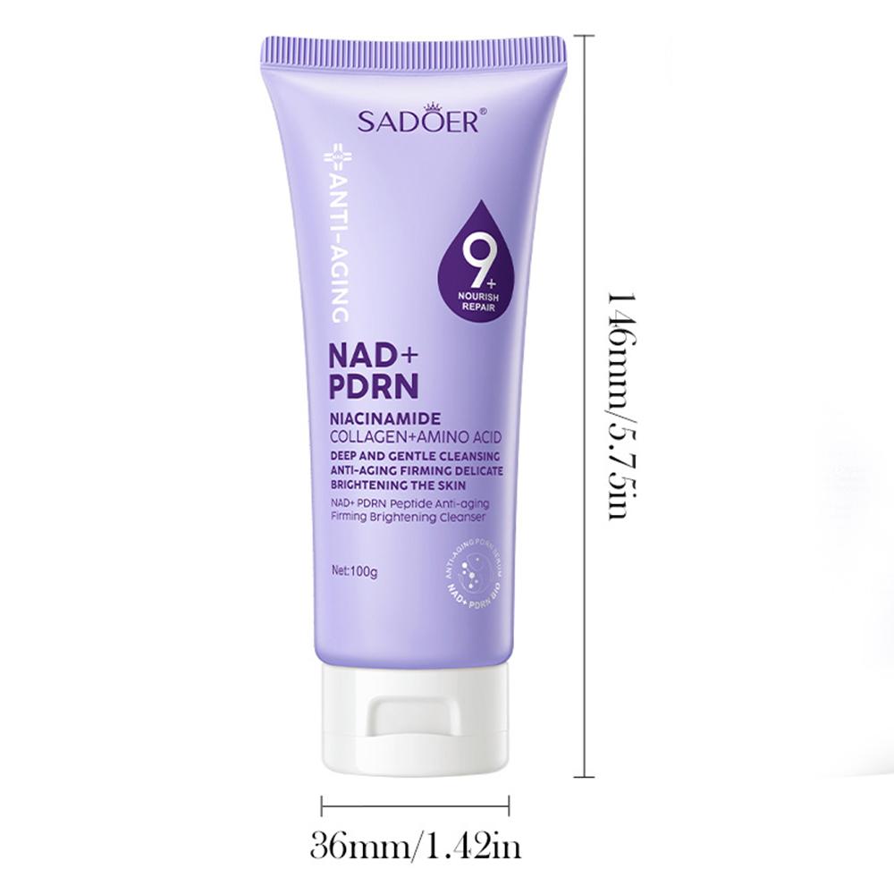 Sadoer Niacinamid Gesichtsreiniger 100g, Anti-Aging Straffendes Tiefenreinigung Gesichtsreiniger mit Kollagen & Aminosäure, Aufhellende Zarte Hautpflege