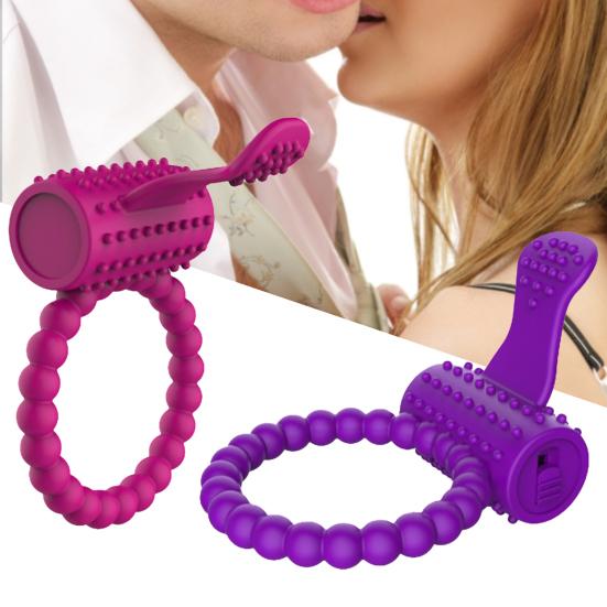 Yousheng Men Cock Ring Ejaculation Delay Vibrate Tongue Design Sexual Stimulation Silicone Men Tentacles Nozzle Penis Ring for Bedroom