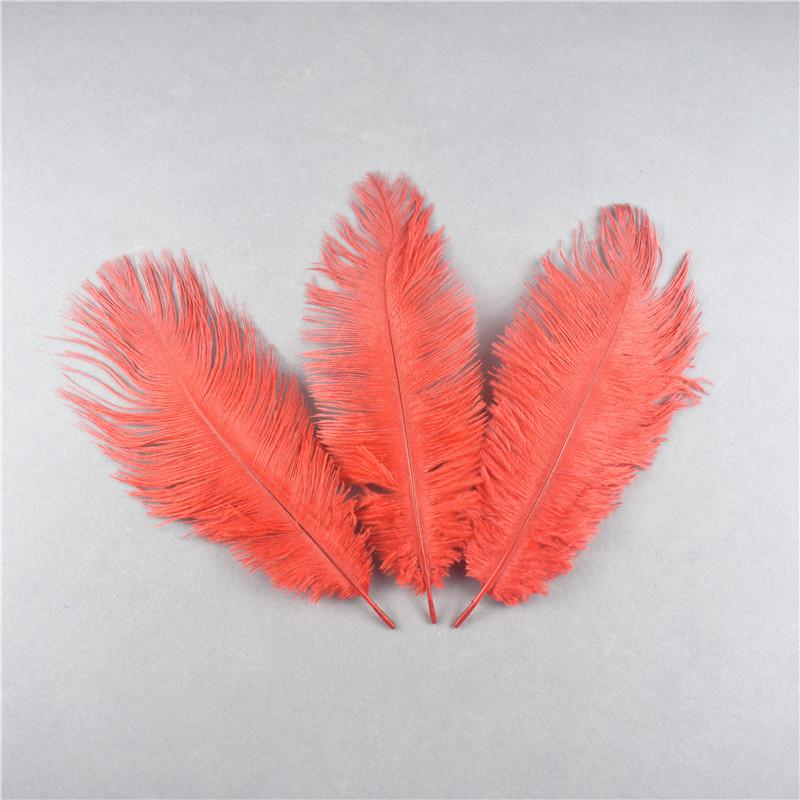10Pcs Natural Dyed Fluffy Soft Ostrich Feather For Craft Diy Needlework Feathers Jewelry Making Dress Wedding Decoration 25-30Cm