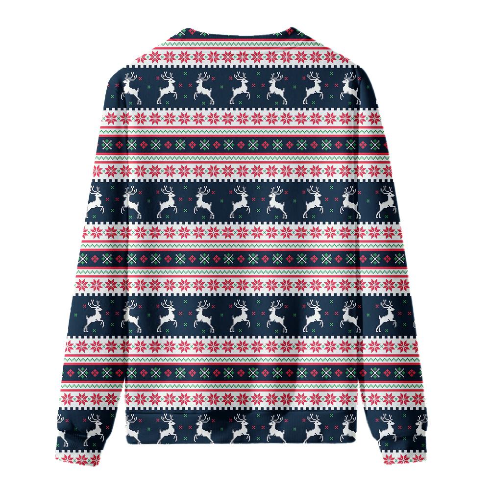 Christmas Milu Deer Graphic 3D Print Sweatshirts Long Sleeve Winter Fleece Pullovers Casual Crewneck Fashion Female Clothing Top