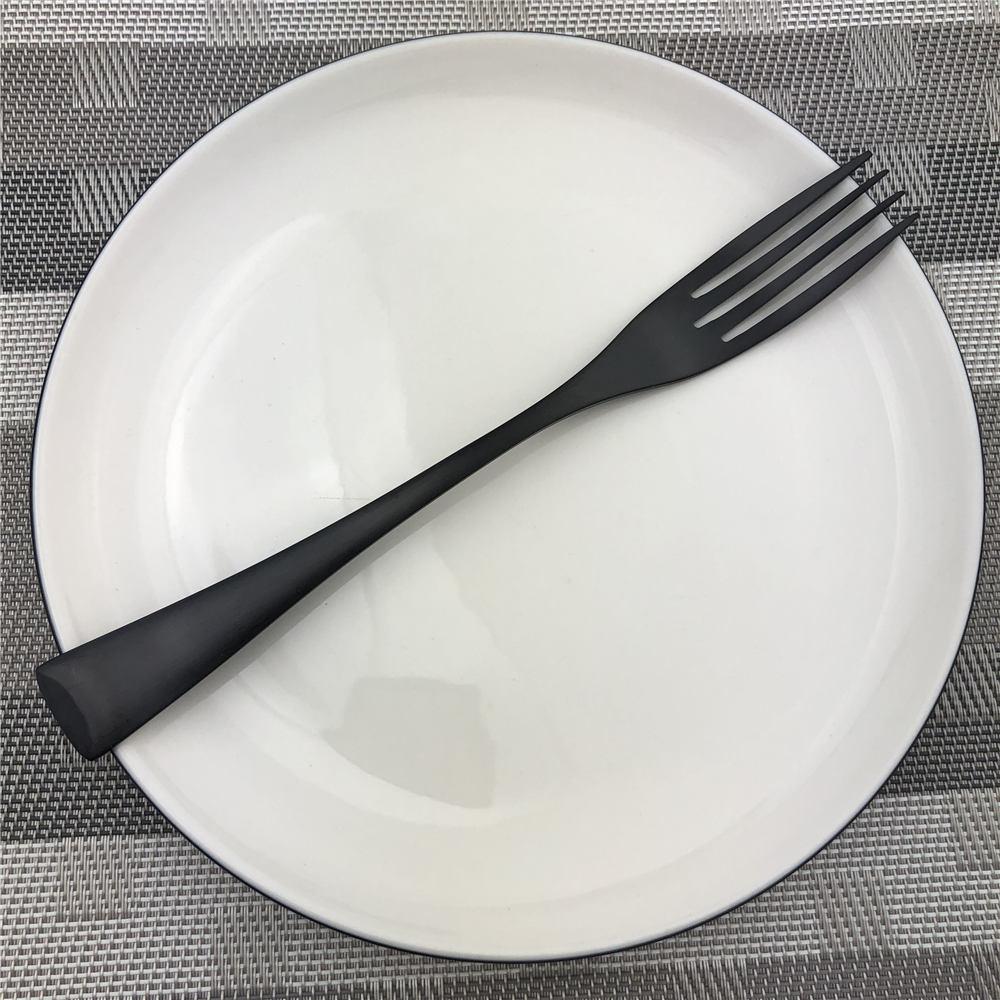 Accessories Top Quality Stainless Steel Scoop Forks Kinfe Party Dinnerware Set Matte Black Cutlery Set Drop Shipping 1 Piece