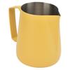 Milk Frothing Pitcher Thickened Frother Cup 450ml with Pointed Spout for Coffee Machine CafeYellow