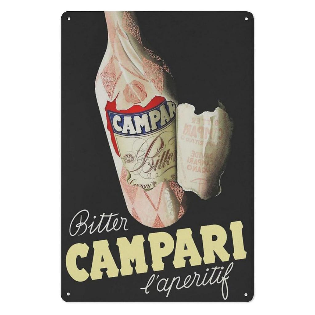 Campari Metal Tin Signs Martini Wall Decoration Plaque Vintage Art Poster Iron Painting for Man Cave Home Cafe Garden Club Ba